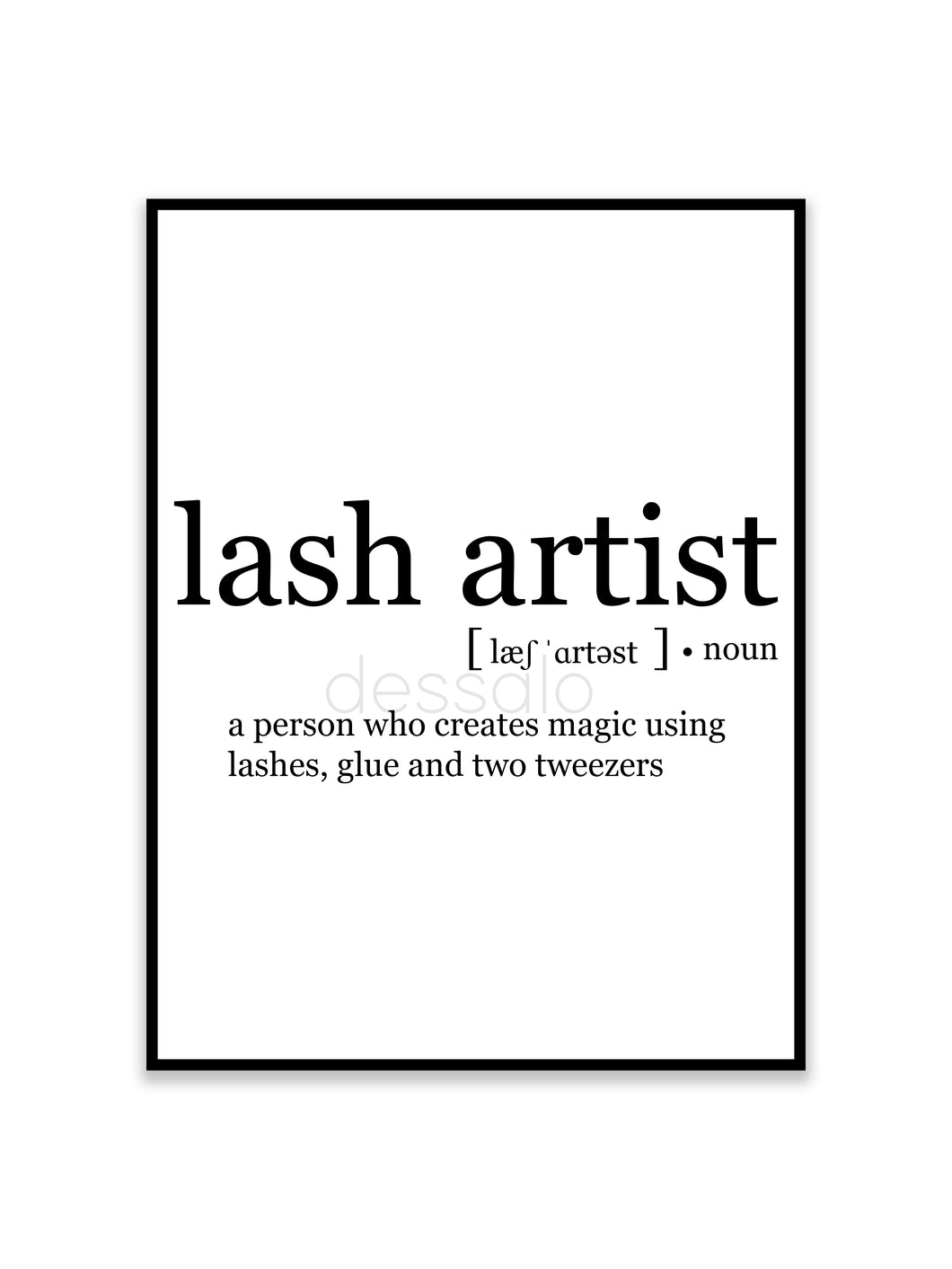 Lash Artist Poster