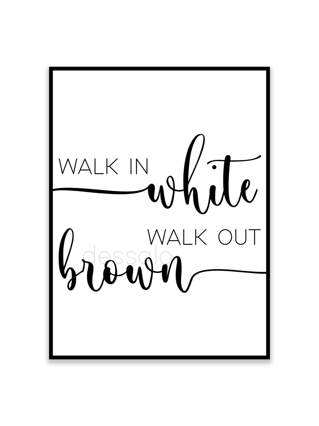 Walk in white Poster